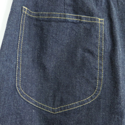【美品・紙タグ付】ピンクハウス★ラップ風♪綺麗なインディゴブルー♪ワイドデニム 大きいサイズ4(L) 紺系 z19637