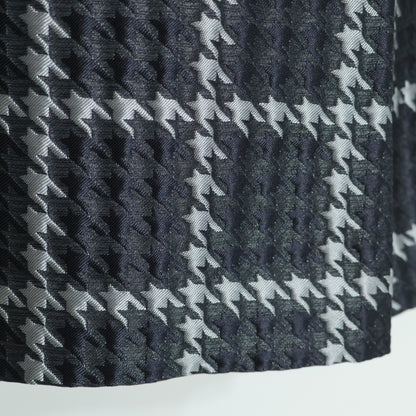 ギャバジンケーティー Gabardine K.T★シルバーのきらめき♪ボックスプリーツスカート サイズ9 黒系 チェック柄 薄手 z22084