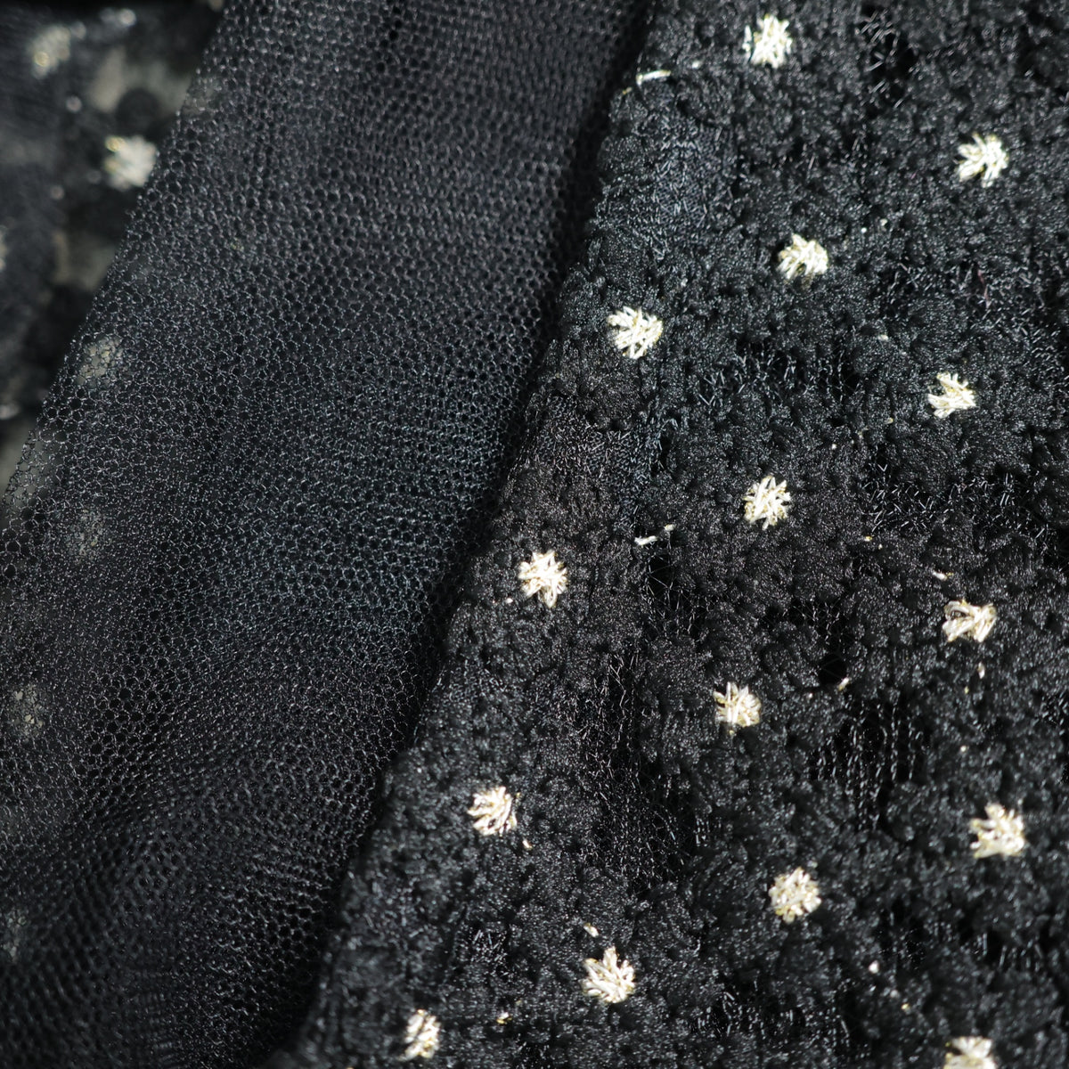 【美品】ヒロミシスル HiROMITHiSTLE★チュールレース♪ベスト はおりもの サイズF 黒系 お花モチーフ♪z22358