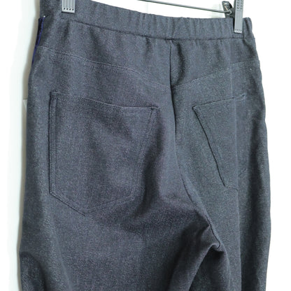 インゲボルグ★上品♪ロングパンツ スキニー サイズ9号 チャコールグレー系 ベロアテープ付♪無地 薄手 z21792