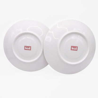 【美品】ピンクハウス★2枚セット♪皿 プレート 陶器 白系 オリジナルチェック柄 食器 so416