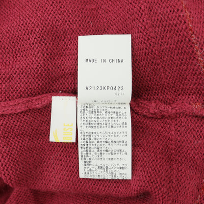ピンクハウス★透かし編み&かぶせ段々フリル♪タートルネック ニット セーター ローズピンク系 無地 z23418