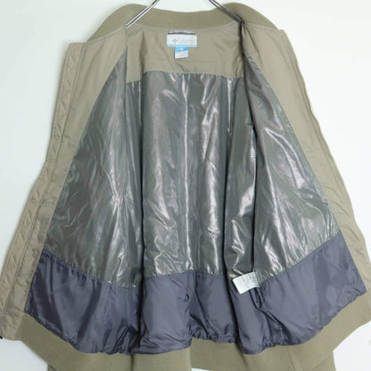 【極美品】コロンビア★もこもこ暖か♪トゥリースワローオムニヒートインシュレイテッド ダウンジャケット 男女兼用L 白×カーキ系 z17693