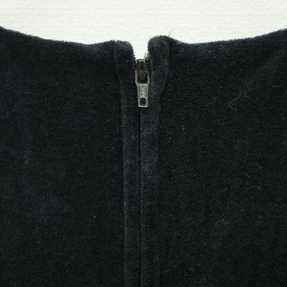 【美品】メゾピアノ★上品なベロア切替♪ふんわりチュールレース ウエストリボン付き ワンピース キッズ120 z23429