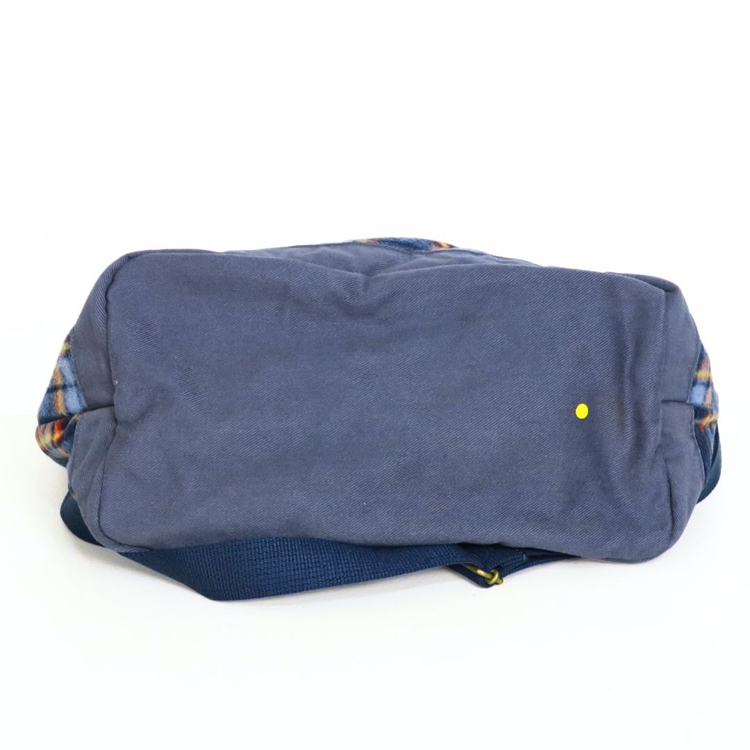 Karl Helmut カールヘルム ★可愛い！くまさん刺繍　チェック柄 ワッペン 2WAY トートバッグ ショルダーバッグ ネイビー系＊ba308