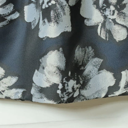 【極美品】INGEBORG インゲボルグ★エレガント 花柄ワンピース 3(M/9号) ネイビー ドットレース フレア  ＊z11337