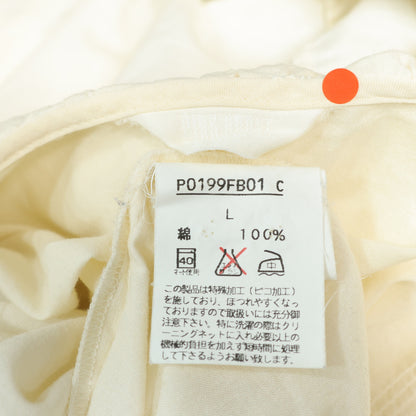ピンクハウス★フリル♪ふんわりブラウス フーディ 大きいサイズL エクリュ系 前開き 薄手 z22360