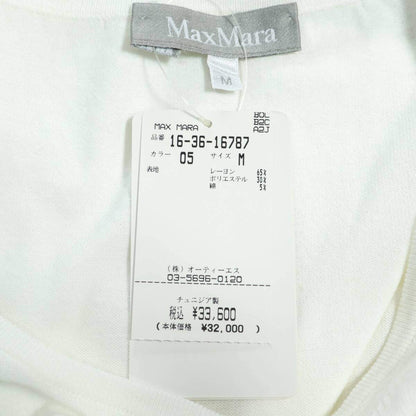 【新品タグ付】マックスマーラ Max Mara★フリルスリーブ ♪半袖カットソー サイズM 白系 ＊z21165