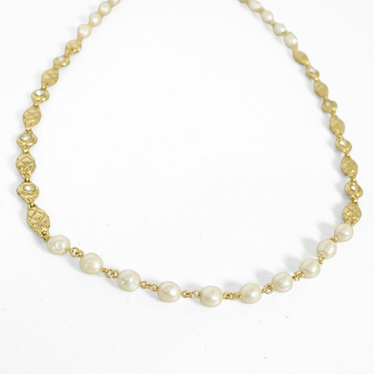 インゲボルグ★ロングネックレス パール ビジュー ゴールド アクセサリー ヴィンテージ風 ゴールド系 so452