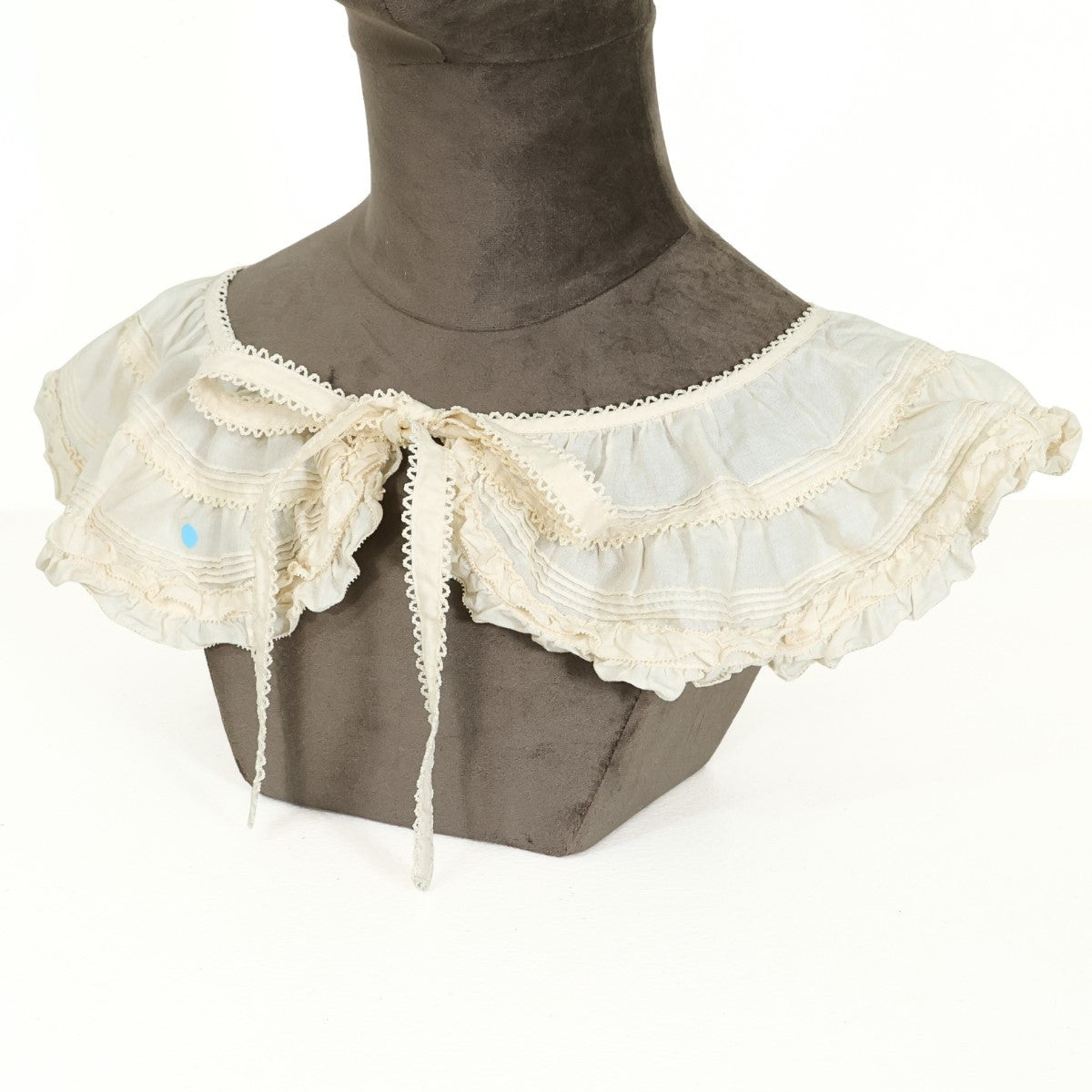 ピンクハウス★ピコフリル＆ピンタック使い♪綿ローン つけ襟 ティペット ベージュ系 *so295