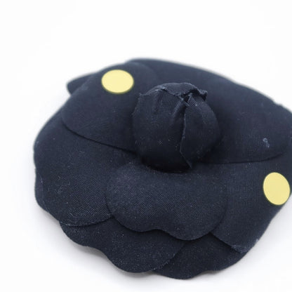【美品】インゲボルグ？ピンクハウス系★シックなカメリアコサージュ 黒系 ＊ko100