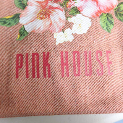 ピンクハウス★可愛い！巾着型バッグ　豪華な薔薇のプリントが素敵　ピンク系　＊ba140