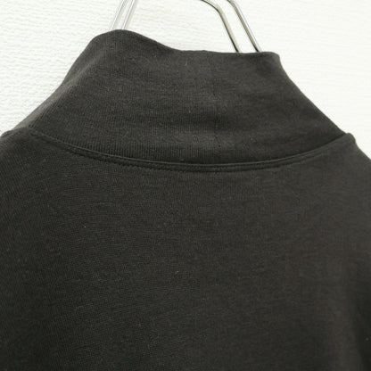 ティービー★パッチワークデザインが素敵♪ドット柄 モード ハイネック 長袖トップス サイズ40 黒系 z23160
