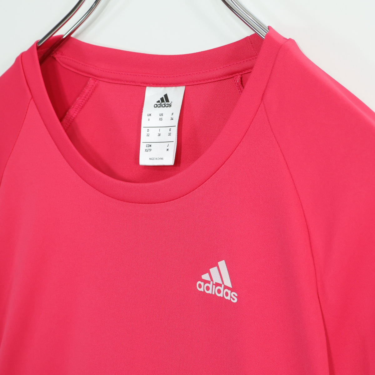 アディダス★半袖カットソー  Tシャツ サイズM ピンク系 無地 z22858