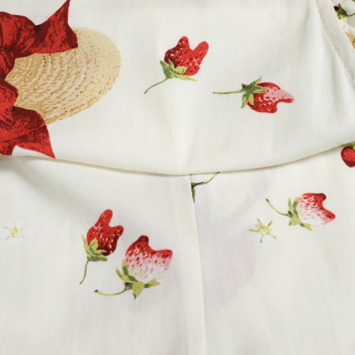 【美品！】ピンクハウス★Straw-berry Hat♪かぶせ段々フリルのワンピース エクリュ系 前開き はしごレース♪薄手 z22160