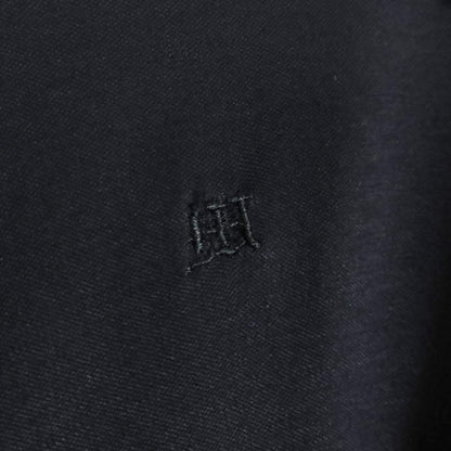 【美品】23区★上品な印象♪ フレンチ袖シャツワンピース ドレープ感 サイズ38 黒系 ＊z18388