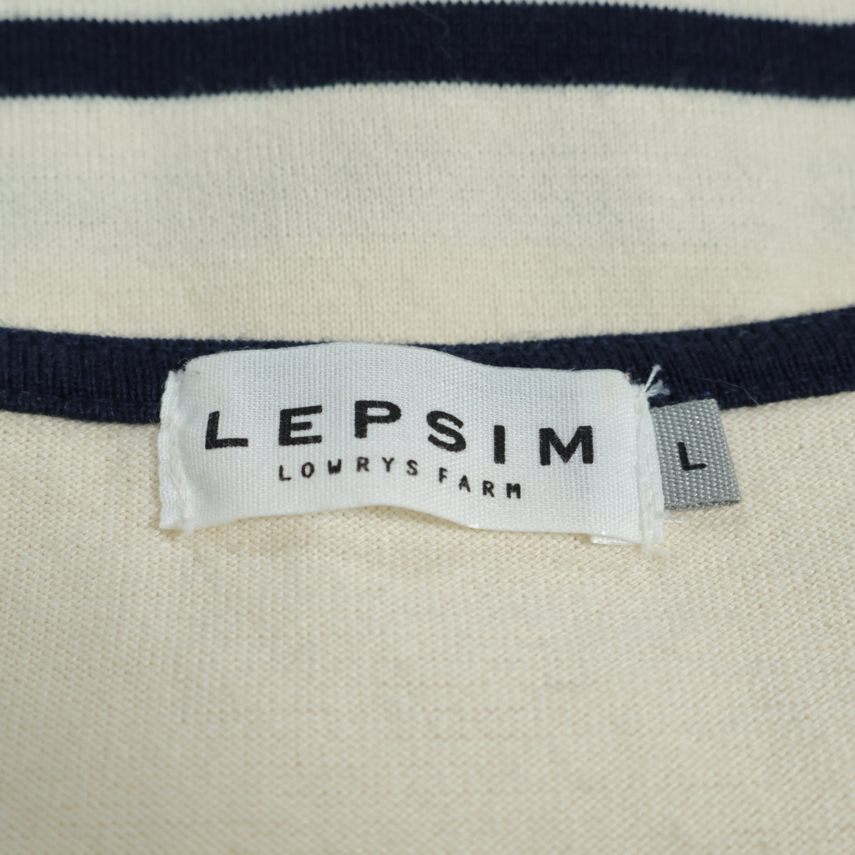 LEPSIM レプシィム★半袖ボーダーカットソー 大きいサイズL ベージュ系 z22775
