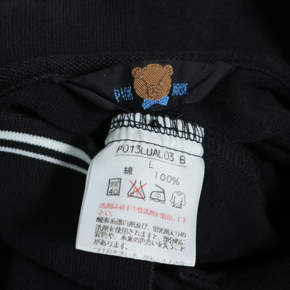 ピンクハウス★くま刺しゅう♪半袖ポロシャツ 鹿の子編み 大きいサイズL 黒系 無地 薄手 z21998