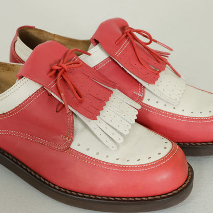 ピンクハウス★フリンジ付♪オックスフォードシューズ♪レザー　Lサイズ 赤系 sh211