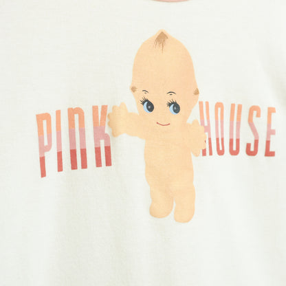ピンクハウス★半袖ラグランTシャツ♪キューピーデザインが可愛い♪サイズM ピンク系 z22685