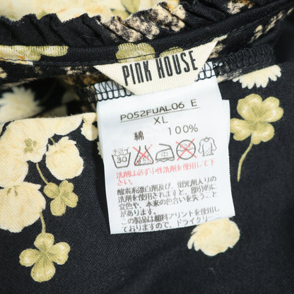 ベビーピンクハウス★すずらん&ひなぎくpt♪半袖ワンピース キッズ サイズXL 黒系 前開き リボン♪親子コーデに♪z22829