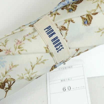 【新品タグ付】ピンクハウス★薔薇ハンドプリント 長傘 60ｃｍ 生成りホワイト ＊ｋ4526