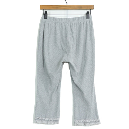 ピンクハウス★裾段々ローンフリル♪ドロワーズ クロップドパンツ グレー系 カットソー素材 無地 z22383