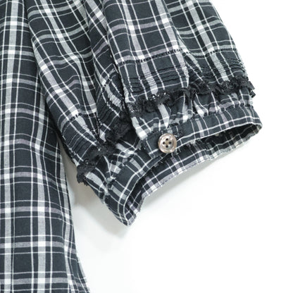 【美品】ピンクハウス★ふんわりフォルム♪オリチェptワンピース 黒系 黒レース付き♪z22398