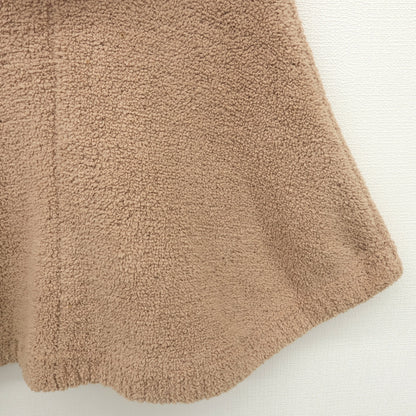 ピンクハウス★くま耳つき♪ボアのフード付きケープコート ポンチョ ピンクベージュ系 無地 厚手 z23333
