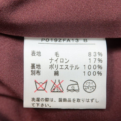 【美品】ピンクハウス★大きめコサージュが可愛い！ノースリーブ かぶせ段々フリルのワンピース エレガントなチェック柄 赤系 z8481