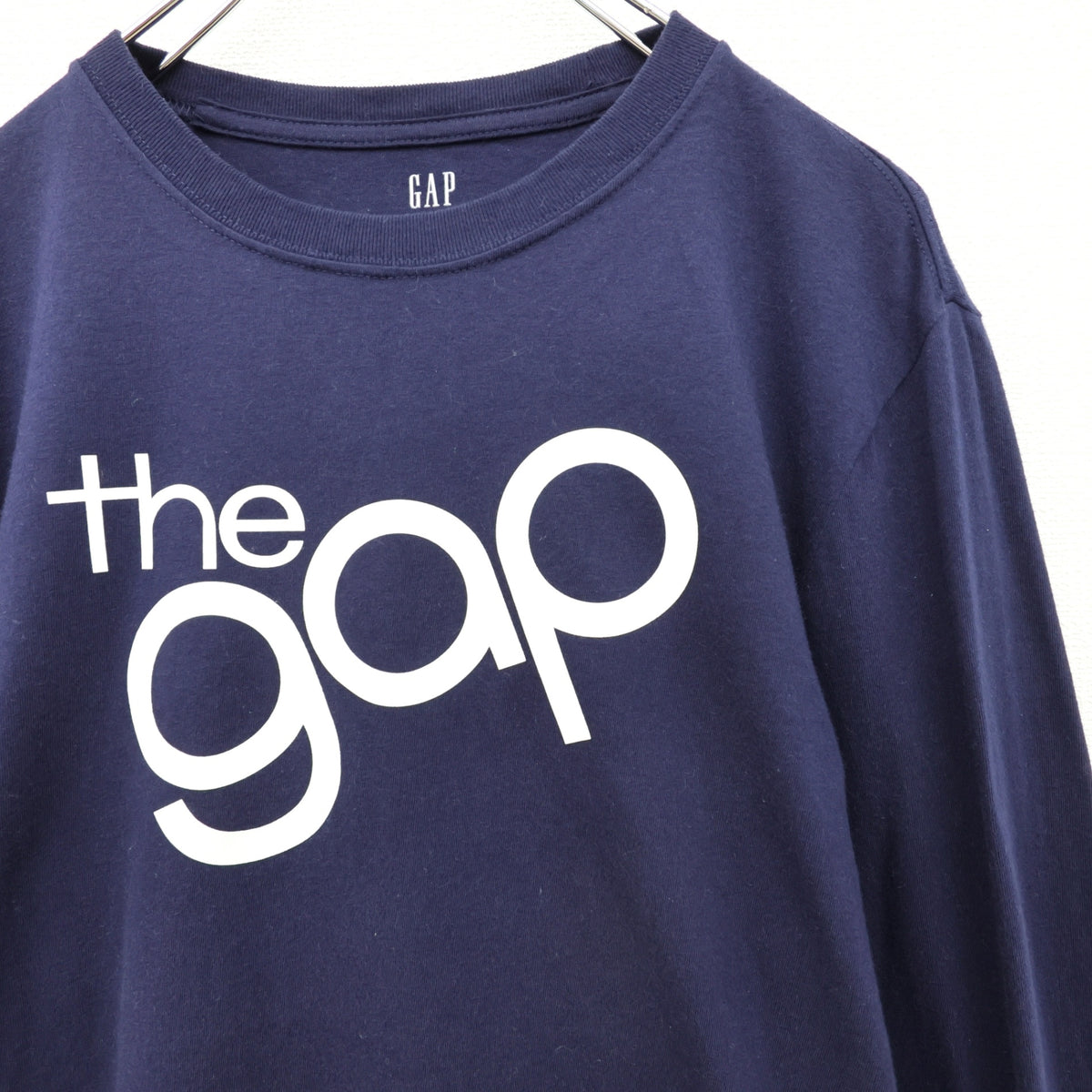 GAP★30周年記念♪ロングTシャツ カットソー サイズXS ネイビー系 無地 z23531