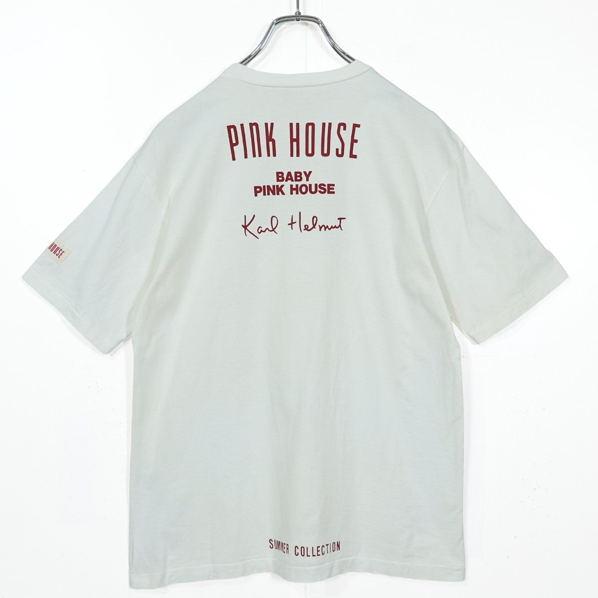 ピンクハウス★ロゴプリントが可愛い♪ 半袖カットソー・Tシャツ サマーコレクション ゆったり サイズL 白系 z22529