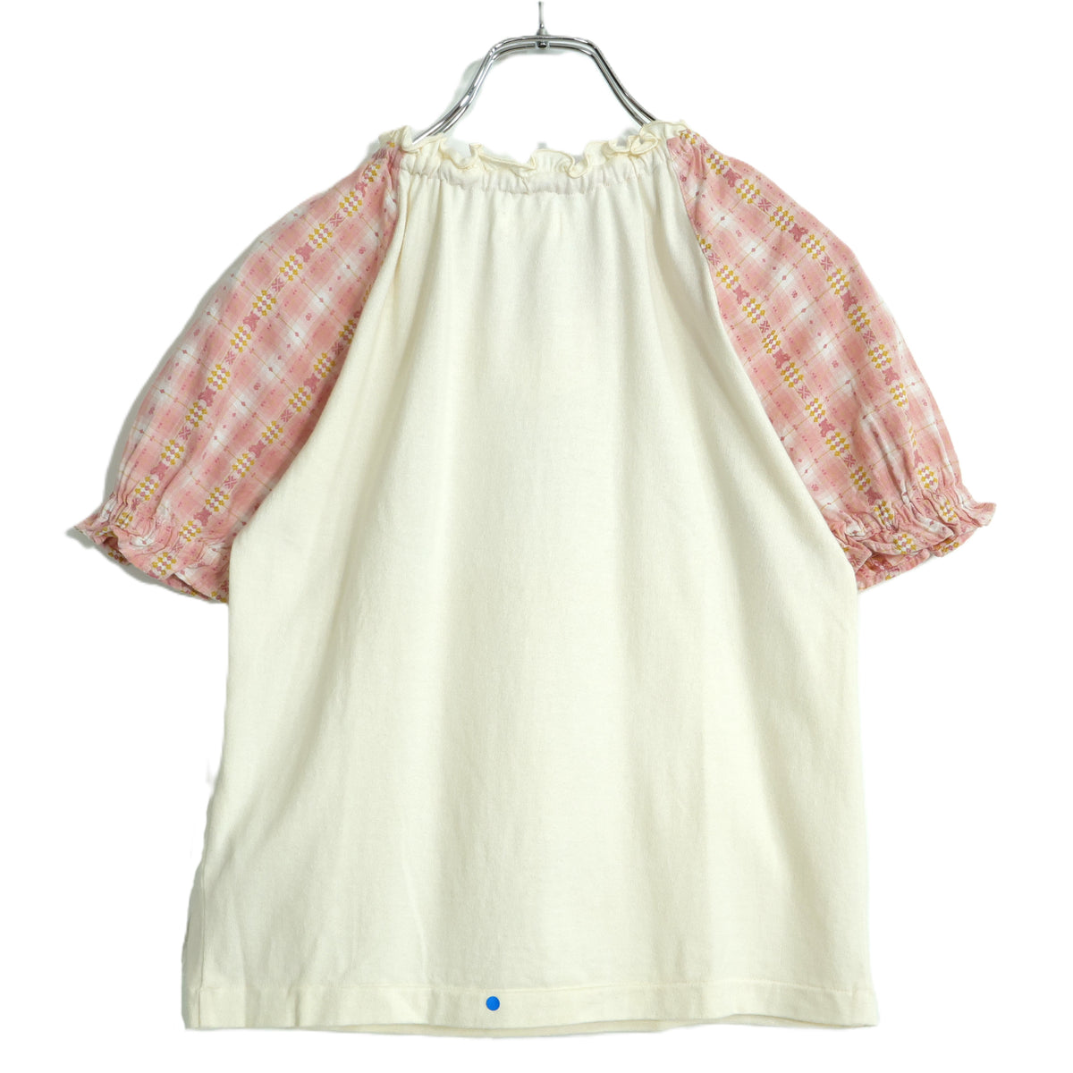 ベビーピンクハウス★くまpt♪ふんわり半袖カットソー サイズＬ(115～125) 白系 親子コーデに♪z21956