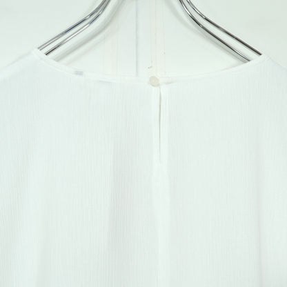 【タグ付き美品！】ユニクロ★さらさら涼し気♪ ブラウスTシャツ 半袖 大きいサイズ3XL 白系 z22261