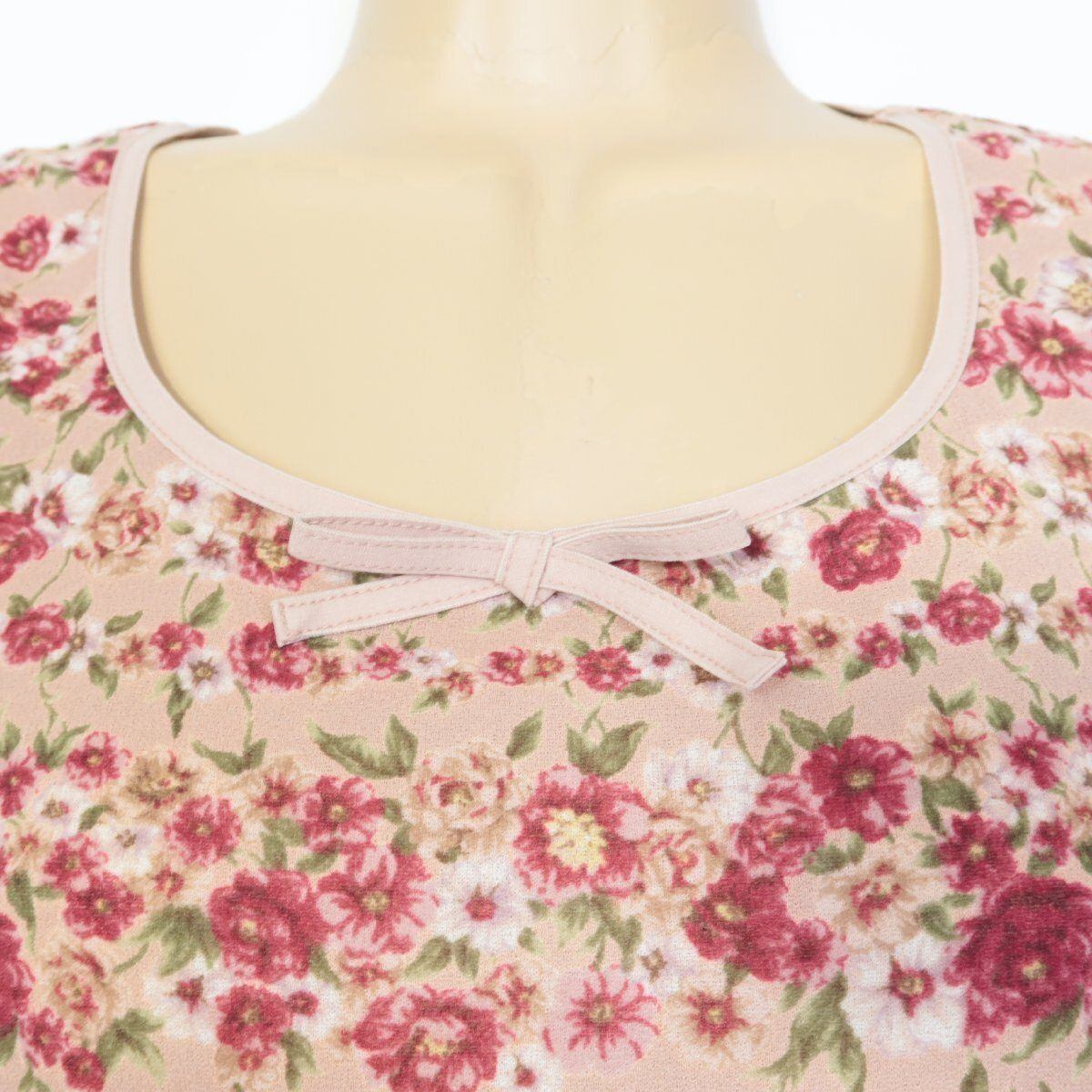 【美品】インゲボルグ★フェミニン！三点セット♪ワンピース＆カーディガン＆ショール♪花柄♪ペチコート付 ヴィンテージ！ピンク系 z6651ｓ