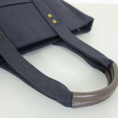 U.S. POLO ASSN.★ロゴ刺繍が印象的！大きめ トートバッグ  キャンバス　ネイビー系 ＊ ba189