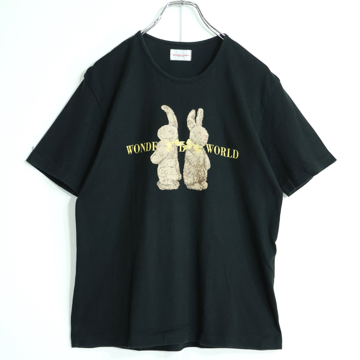 ピンクハウス★リボンうさぎpt♪半袖カットソー Tシャツ 黒系 無地 z21927