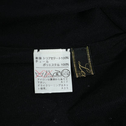 【美品】レリアン★スパンコール使い♪七分袖カットソー 大きいサイズ13 黒系 薄手 z21191