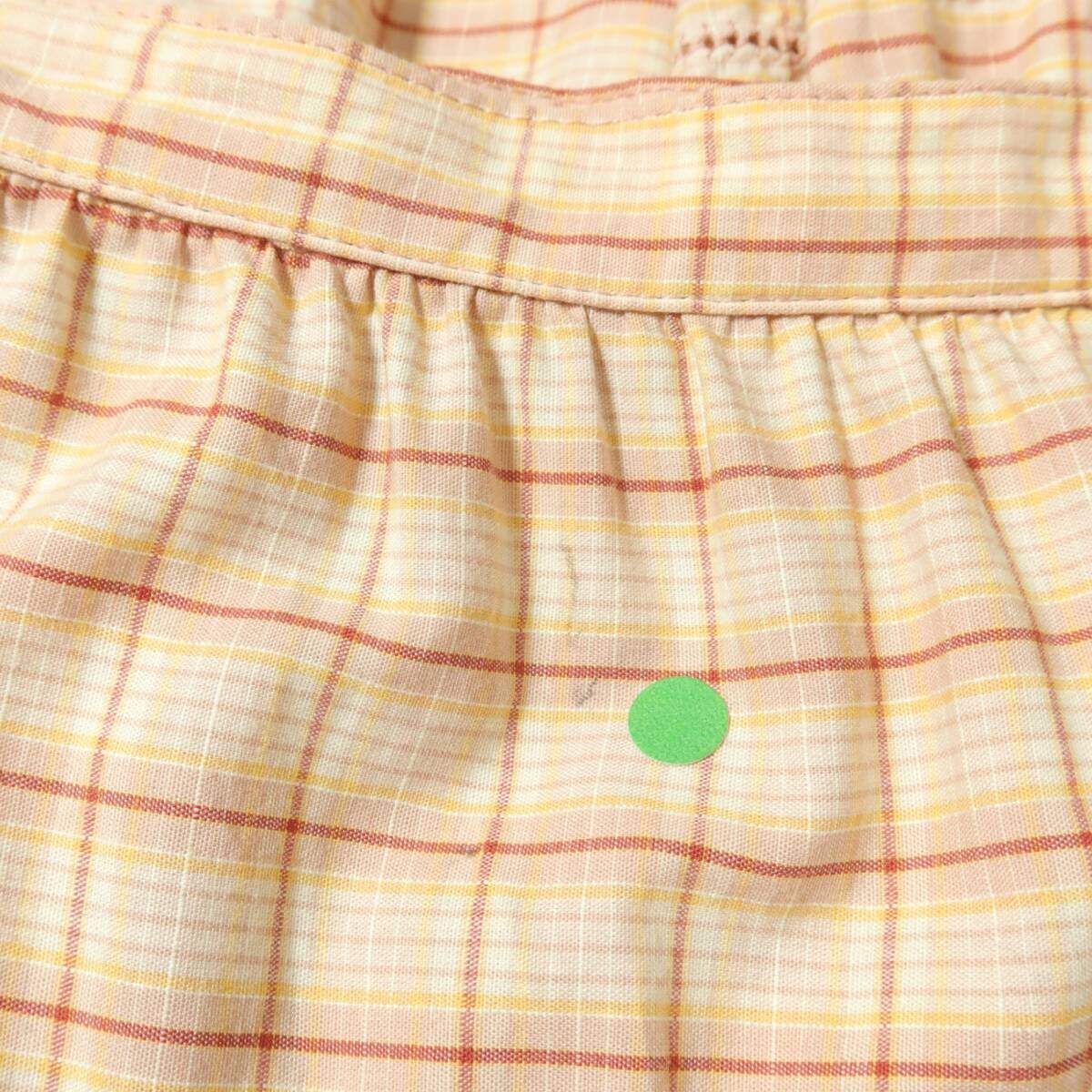 ピンクハウス★可愛い！ギャザースカート ピンク×イエロー系 段々フリル&はしごレース オリジナルチェック柄♪z12118