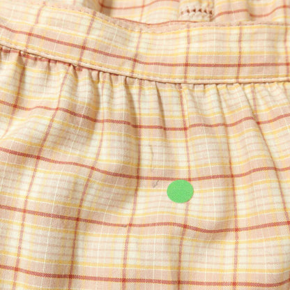 ピンクハウス★可愛い！ギャザースカート ピンク×イエロー系 段々フリル&はしごレース オリジナルチェック柄♪z12118