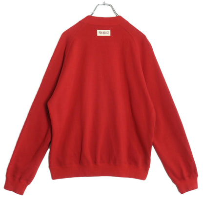 【美品】ピンクハウス★さがらワッペン♪ジップアップブルゾン 大きいサイズL 赤系 スウェット 無地 z18325