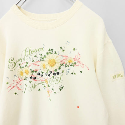 ピンクハウス×ももクロ★ハートのひな菊ptが可愛い♪ 長袖トレーナー・スウェット サイズ4(L) アイボリー系 z23346