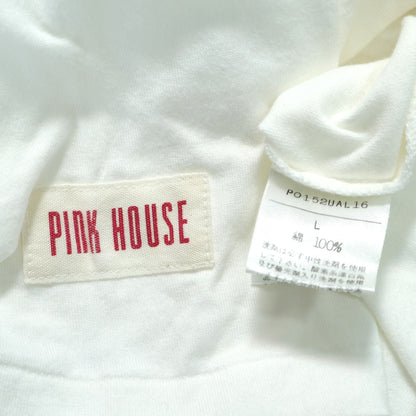 ピンクハウス★ロゴプリントが可愛い♪ 半袖カットソー・Tシャツ サマーコレクション ゆったり サイズL 白系 z22529