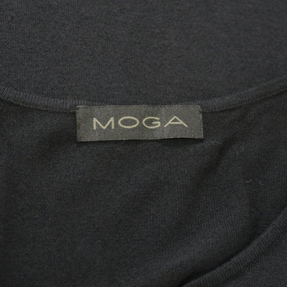 モガ MOGA★スタイリッシュな長袖ニット 黒系 薄手 無地 z23145