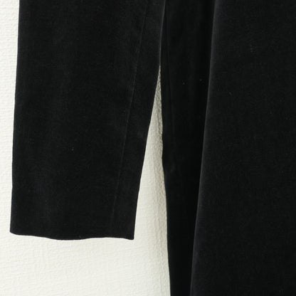 【レア！】インゲボルグ★ベロアの裾バルーン切替ワンピース ロングドレス 黒系 綿100 パーティに♪厚手 z23283