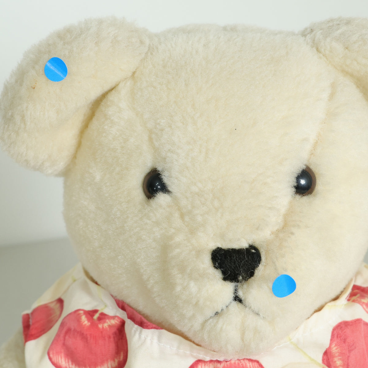 ピンクハウス★可愛い！くまぬいぐるみ テディベア さくらんぼ柄シャツ♪ オフホワイト系 so0311