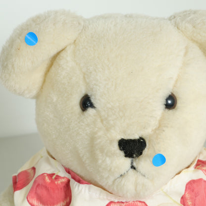 ピンクハウス★可愛い！くまぬいぐるみ テディベア さくらんぼ柄シャツ♪ オフホワイト系 so0311