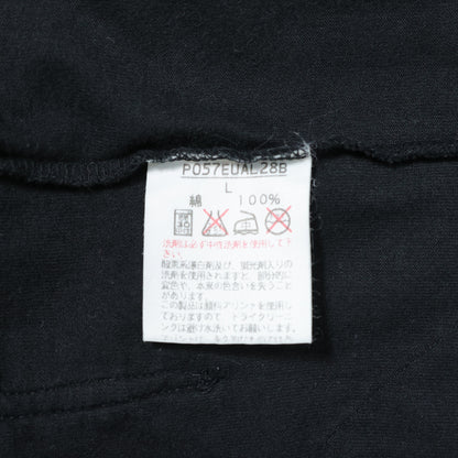 ベビーピンクハウス★ワッペンいっぱい♪半袖Tシャツ 前ポケット キューピー ぬいぐるみクマ ウサギ パフェ サイズL 黒系 z21891