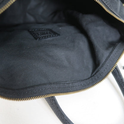 【美品】PotioR ポティオール★可愛い！サイドメッシュ ハンドバッグ 牛皮 レザー 黒系＊ba339