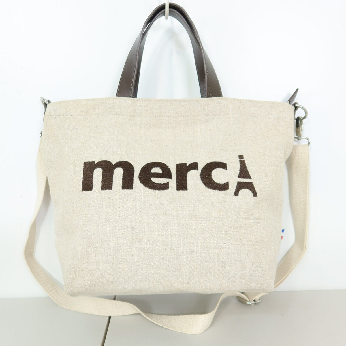 merciメルシー★ キャンバストートショルダーバッグ 2WAY ナチュラル キャラオクルス 生成りベージュ　＊ba190